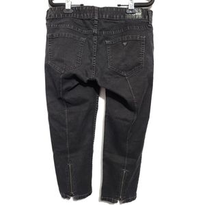 vintage black guess jean capris croped black jeans size 30 guess